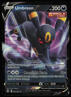 2021 Sword & Shield - Evolving Skies Umbreon V Basic/Rare Holo V #94 - Image 1