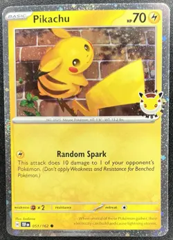 Pikachu 051/162 Pokemon Day 2026 Stamped Cosmos Holo Promo Pokemon NM - Image 1