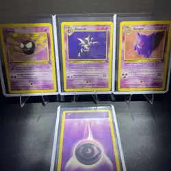 Pokemon TCG Vintage Fossil Set Evolution Family Gastly Haunter Gengar Rare 1995 - Image 1