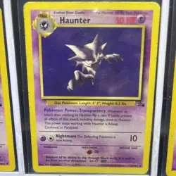 Pokemon TCG Vintage Fossil Set Evolution Family Gastly Haunter Gengar Rare 1995 - Image 3