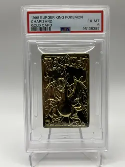 PSA 6 EX-Mint Charizard [Gold Plated] #6 Pokemon Burger King - Image 1