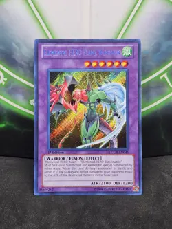 Yugioh Elemental Hero Flame Wingman LCGX-EN045 Secret Rare 1st Edition NM - Image 1