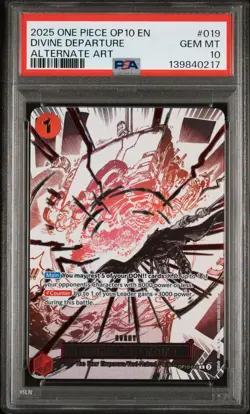 PSA 10 – 2025 ONE PIECE OP10-ROYAL BLOOD 019 DIVINE DEPARTURE ALT ART (English) - Image 2
