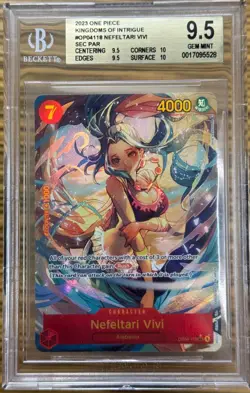 BGS 9.5 One Piece English Nefeltari Vivi OP04-118 Alt Art A Kingdoms of Intrigue - Image 1