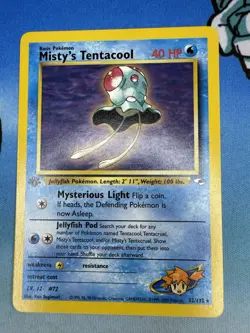 Misty’s Tentacool 32/132 1st Edition Gym Heroes WOTC Pokemon Card - Image 1