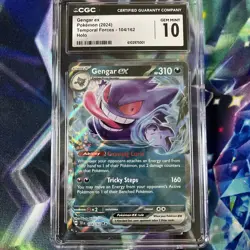 CGC 10 Gengar EX 104/162 Temporal Forces Full Art Double Rare Pokemon Card - Image 1