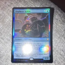 Magic: The Gathering Displacer Kitten Creature Commander Legends Foil Rare 063 - Image 1