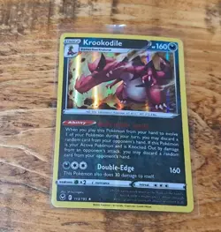 Krookodile 113/195 Holo Rare Pokemon Silver Tempest NM - Image 1
