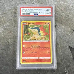 2022 Pokemon SWSH Cyndaquil Holo Black Star Promo #221 PSA Gem Mint 10 LOW POP! - Image 1