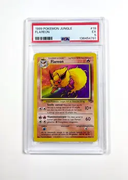 Pokemon TVG PSA 5 Flareon 19/64 Jungle 1999 Dutch Non-Holo Rare Vintage - Image 3