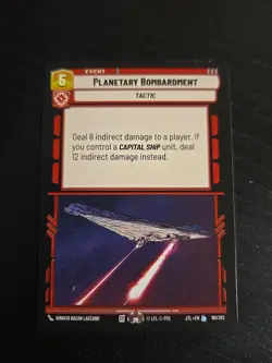 Star Wars Unlimited JTL-181 Planetary Bombardment Jump To Lightspeed Non Foil - Image 1