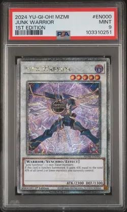 2024 YU-GI-OH! MZMI-MAZE OF MILLENNIA 1ST ED #EN000 JUNK WARRIOR PSA 9 - Image 1