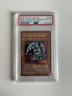 2002 Yu-Gi-Oh Blue Eyes Toon Dragon PSA 8 NM MT Magic Ruler MRL-000 #000 - Image 1