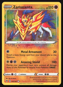 Zamazenta - 102/185 - Amazing Rare - Vivid Voltage - Pokemon Card - Image 1