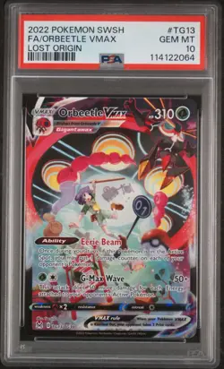 Orbeetle VMAX TG13/TG30 Lost Origin Full Art Trainer Gallery PSA 10 Pokemon Card - Image 1