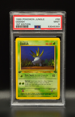 Oddish 1st Edition 1999 Pokemon Jungle #58 WOTC PSA 9 - Image 1