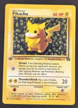 Pokemon Ivy Pikachu 1999 1st Edition Promotional League Black Star Error -NM/LP - Image 1