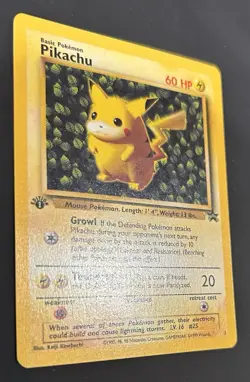 Pokemon Ivy Pikachu 1999 1st Edition Promotional League Black Star Error -NM/LP - Image 3
