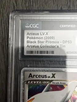 Pokemon TCG Arceus LV.X 2009 Black star Promos DP53 Collectors tin Graded 8.5 - Image 5