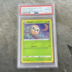 2022 Pokemon SWSH Rowlet Holo Black Star Promo #220 PSA Gem Mint 10 LOW POP! - Image 1