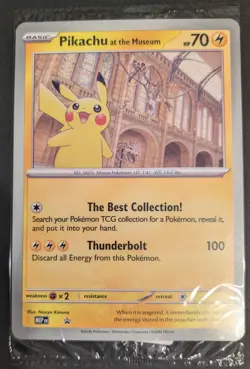 Pokemon Pikachu at the Natural History Museum Sealed Jumbo Promo SVP *in hand - Image 1