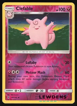 Clefable - 89/145 - Uncommon Reverse Holo - Guardians Rising - Pokemon Card - Image 1