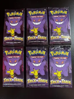 6x Pokemon TCG Trick Or Trade Halloween 2022 Unopened 3-Card BOOster Packs - Image 1