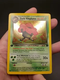 Pokemon TCG Dark Vileplume 1st Edition Holo Rare Card 13/82 - LP - Image 1