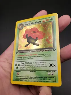 Pokemon TCG Dark Vileplume 1st Edition Holo Rare Card 13/82 - LP - Image 3
