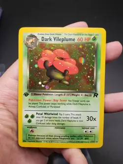 Pokemon TCG Dark Vileplume 1st Edition Holo Rare Card 13/82 - LP - Image 5
