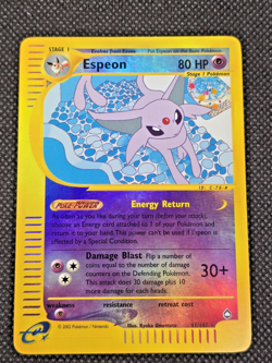 Espeon 11/147 Reverse Holo Rare Aquapolis Pokemon Card - NM - Image 1