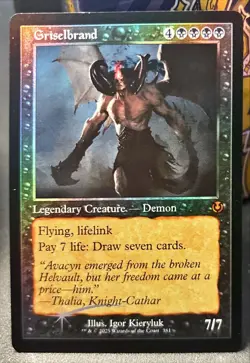 MTG Griselbrand (Retro Frame) [Innistrad Remastered] Near Mint Foil​ In Hand - Image 1
