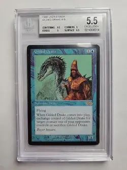 MTG - Gilded Drake ( BGS 5.5 ) Urza's Saga Regular Rare #76 - Image 1