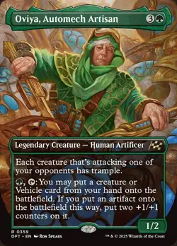 1x NM Extended Art Oviya, Automech Artisan - Aetherdrift [MTG] pack fresh - Image 1