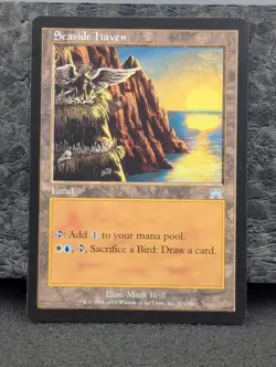 LP - Seaside Haven - Onslaught - Magic The Gathering Lightly Played English MTG - Image 1