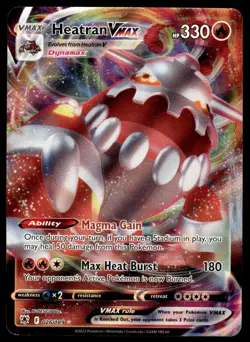 Pokemon TCG SWSH10: Astral Radiance #026/189 Heatran VMAX Holo LP - Image 1