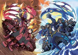 Pokemon team aqua vs team magma Pad Gaming Mat Desk - Image 1