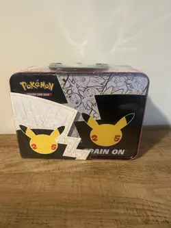 Pokemon 25th Anniversary Celebrations Treasure Chest Lunchbox Tin Factory SEALED - Image 2