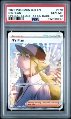 2025 POKEMON BLACK BOLT N'S PLAN SPECIAL ILLUSTRATION RARE SIR PSA 10 Gem Mint - Image 1