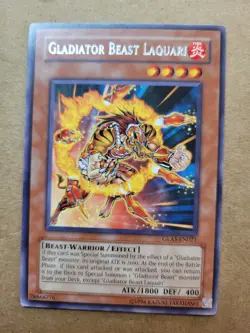 yugioh Gladiator beast Laquari GLAS-EN021 Rare Unlimited Edition NM/LP - Image 1