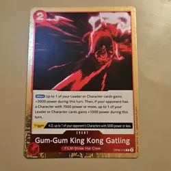 Gum-Gum King Kong Gatling OP06-018 Wings of the Captain Foil One Piece NM CCG - Image 1