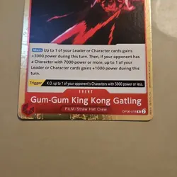 Gum-Gum King Kong Gatling OP06-018 Wings of the Captain Foil One Piece NM CCG - Image 4