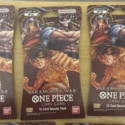 One Piece TCG OP-02 Paramount War Sleeved Booster Packs Sealed English LOT of 5 - Image 3