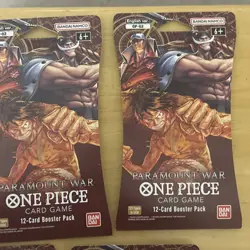 One Piece TCG OP-02 Paramount War Sleeved Booster Packs Sealed English LOT of 5 - Image 4