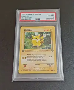1999 Pokemon Pikachu 1st Edition Jungle Card #60 PSA 8 - Image 1