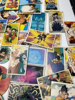Vintage Dragon Ball Menko Lot – Showa Retro 1980s 1990s Japanese Anime Cards - Image 2