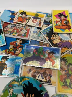 Vintage Dragon Ball Menko Lot – Showa Retro 1980s 1990s Japanese Anime Cards - Image 5