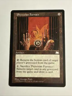 MTG magic cards 1x Phyrexian Furnace Weatherlight Light Play, English Read - Image 1