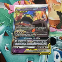 Pokemon Muk Alolan Muk GX Holo Card 61/214 Ultra Rare SM Unbroken Bonds NM/M - Image 2