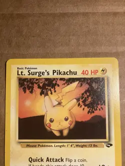 Lt. Surge’s Pikachu Pokemon Card Gym Challenge 84/132 - Image 3
